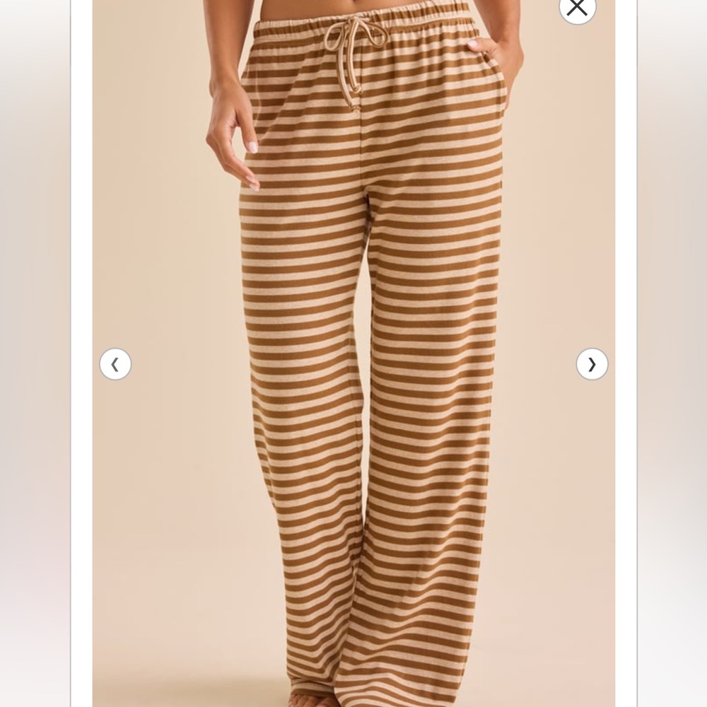 Altar'd State Briley Brown and Beige Striped Pants